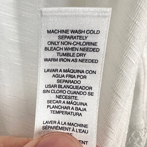 Chico's Womens M Boho Peasant Feminine Romantic Fairycore Lace Sleeve Knit Top - Picture 8 of 11